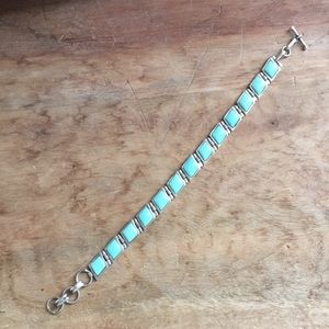 Turquoise & silver bracelet.